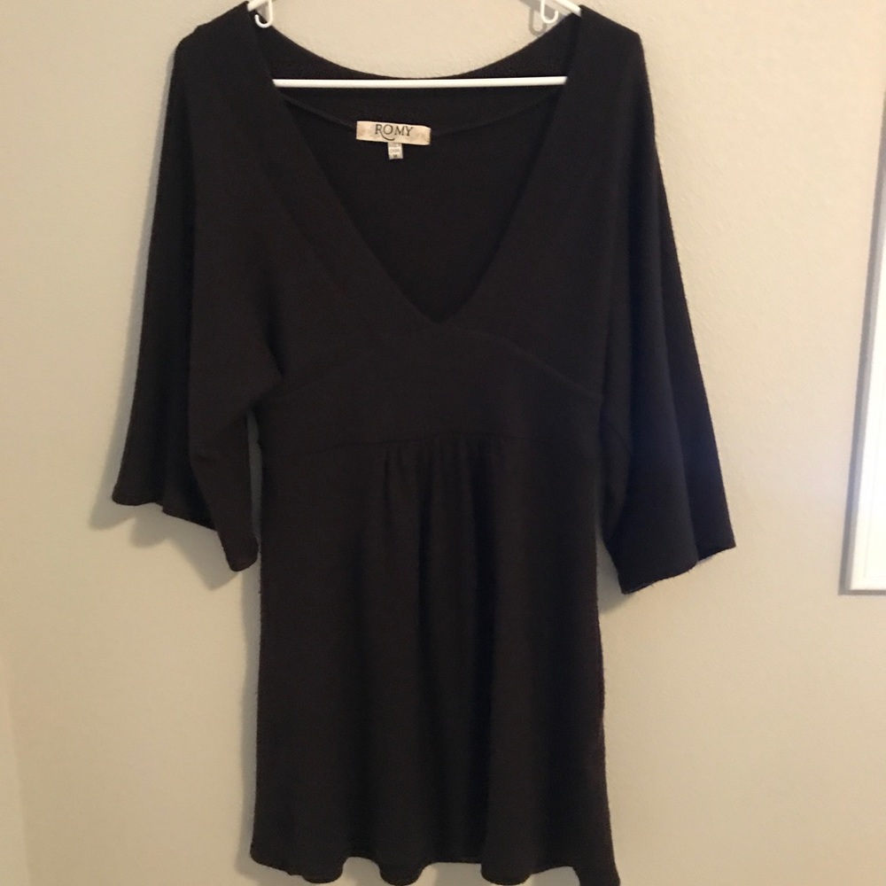 Brown sweater dress